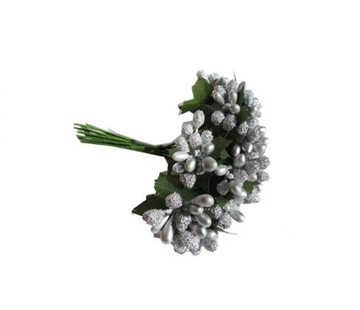 Knospen Silber 10 Stück