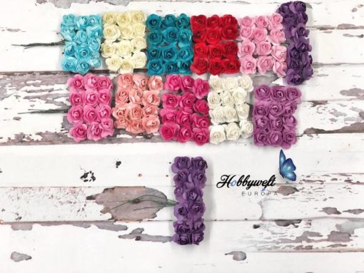 Papierblumen Lila 12 Stück