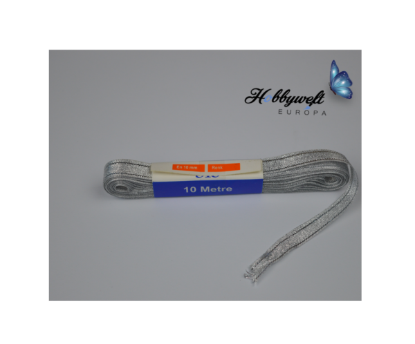Satinband Silber 1 cm