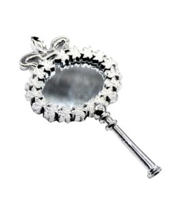 Handspiegel 10x5cm Silber