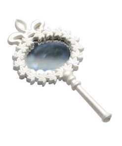 Handspiegel 10x5cm Weiss