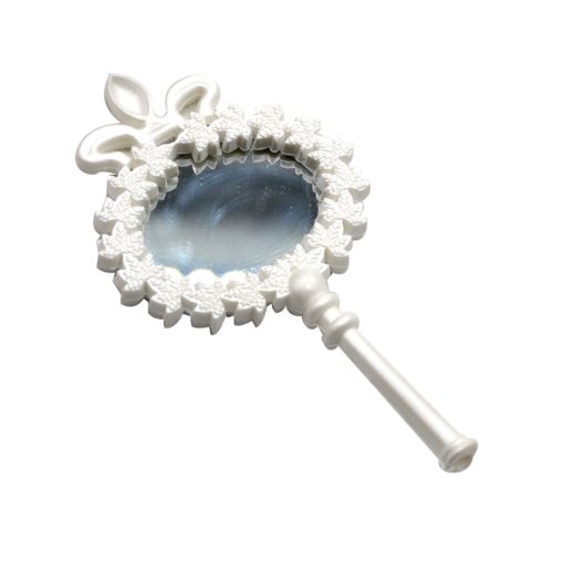 Handspiegel 10x5cm Weiss