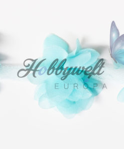 Laserschnitt Blumen Türkis 10 stk