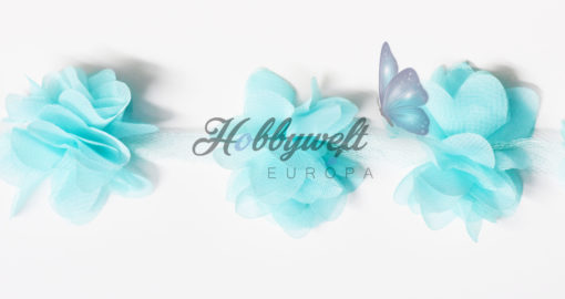Laserschnitt Blumen Türkis 10 stk