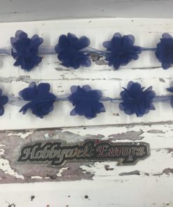 Laserschnitt Blume Royalblau  10 Stk