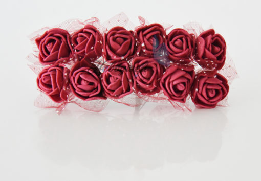 Latexblumen Weinrot 12 Stück
