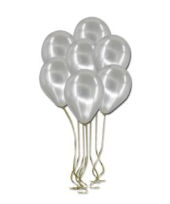 Metallic Ballons Silber 10 stk