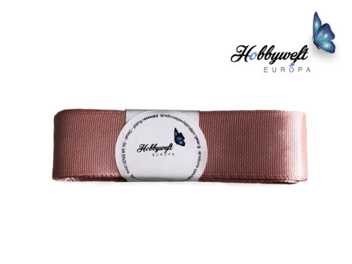 Satinband Geriffelt Puderrosa 3 cm