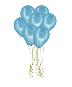 Metallic Ballons Blau 10 stk