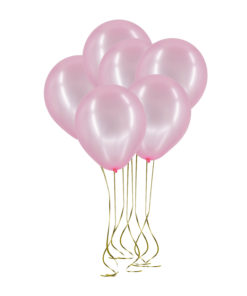 Metallic Ballons Rosa 10 stk
