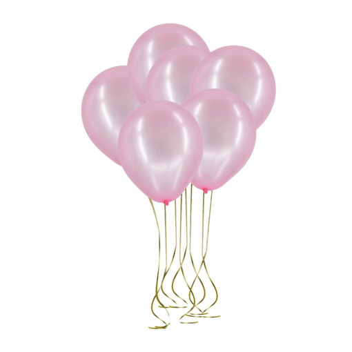 Metallic Ballons Rosa 10 stk