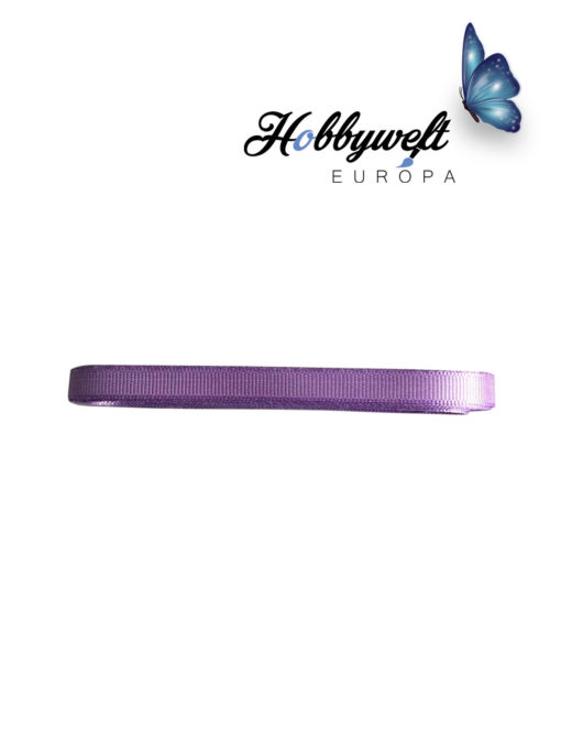 Satinband geriffelt Flieder 1 cm