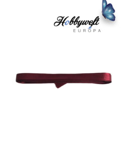 Satinband geriffelt Weinrot 1 cm