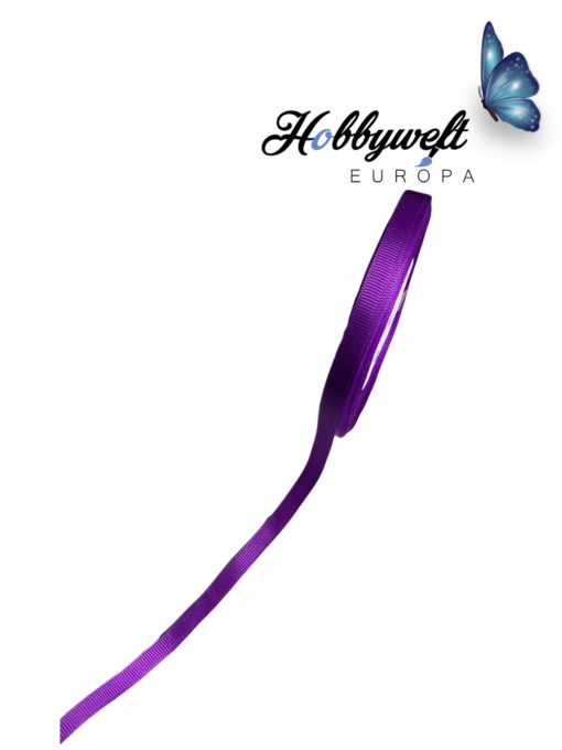 Satinband geriffelt Lila 1 cm