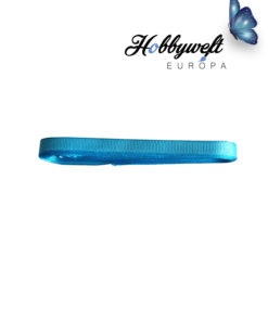 Satinband geriffelt Türkis 1 cm