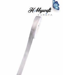 Satinband geriffelt Weiß 2 cm