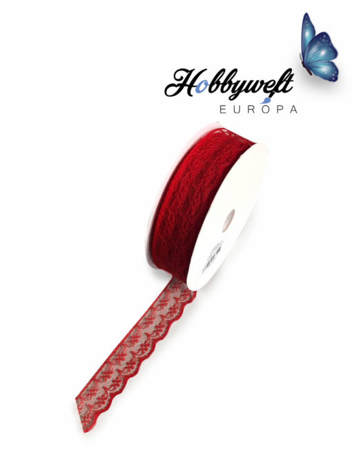 Spitzenband Rot 2 cm