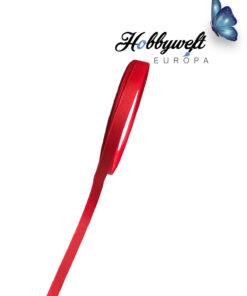 Satinband geriffelt Rot 1 cm