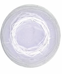 Organzabeutel rund Weiß