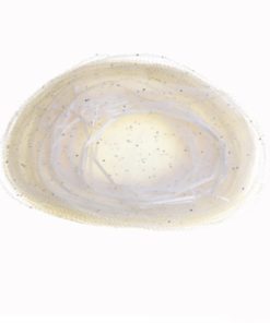 Organzabeutel rund Creme