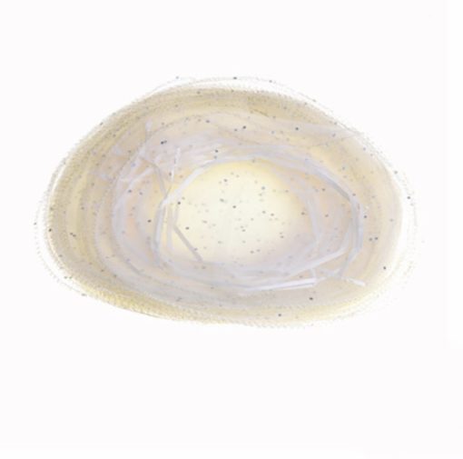 Organzabeutel rund Creme
