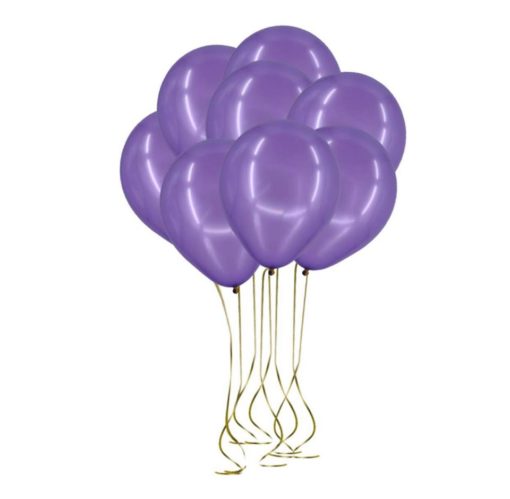 Metallic Ballons Lila 10 stk