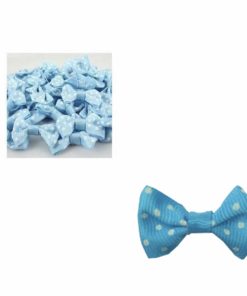 Mini Schleifen Blau mit Pünktchen