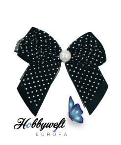 Deko Schleifen mit Pünktchen Schwarz 5 stk