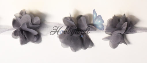 Laserschnitt Blumen Grau 10 stk