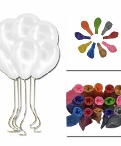 Metallic Ballons Weiss 10 stk