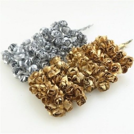 Papierblume Gold 12 stk