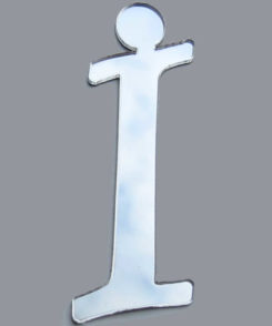 Plexiglas Buchstaben "i" Silber