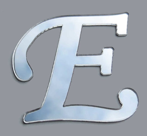Plexiglas Buchstaben "E" Silber