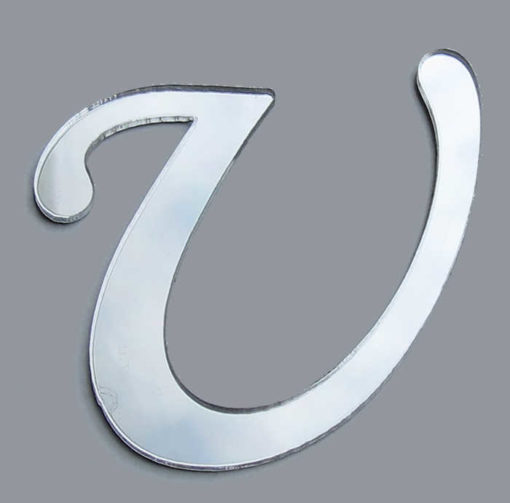 Plexiglas Buchstaben "U" Silber