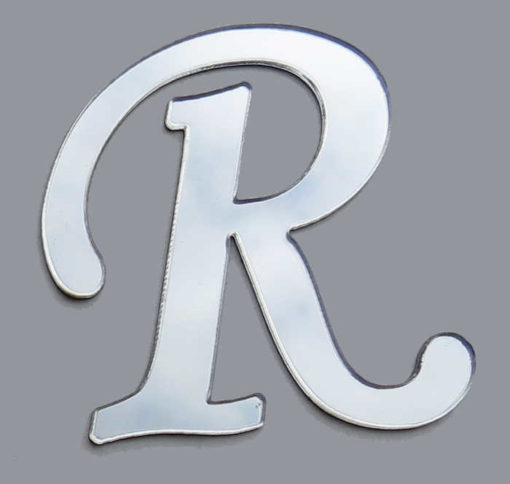 Plexiglas Buchstaben "R" Silber