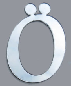 Plexiglas Buchstaben "Ö" Silber
