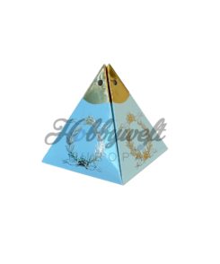 Pyramidenschachtel Blau - Gold