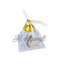 Pyramidenschachtel Transparent - Gold