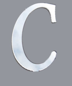 Plexiglas Buchstaben "C" Silber