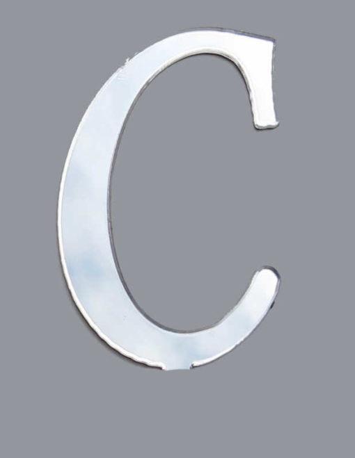 Plexiglas Buchstaben "C" Silber