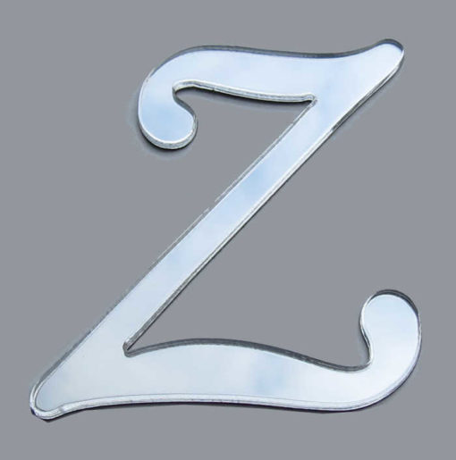 Plexiglas Buchstaben "Z" Silber