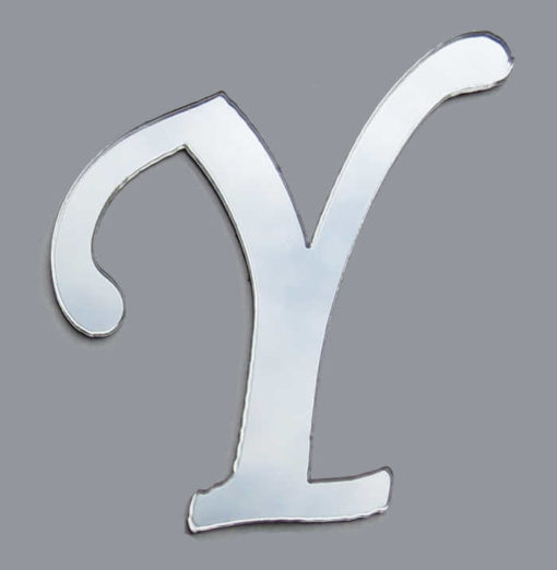 Plexiglas Buchstaben "Y" Silber