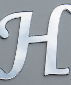 Plexiglas Buchstaben "H" Silber