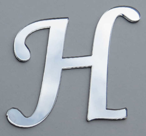 Plexiglas Buchstaben "H" Silber