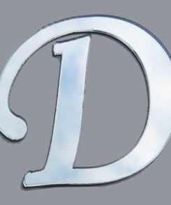 Plexiglas Buchstaben "D" Silber