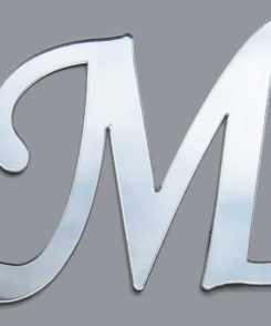 Plexiglas Buchstaben "M" Silber