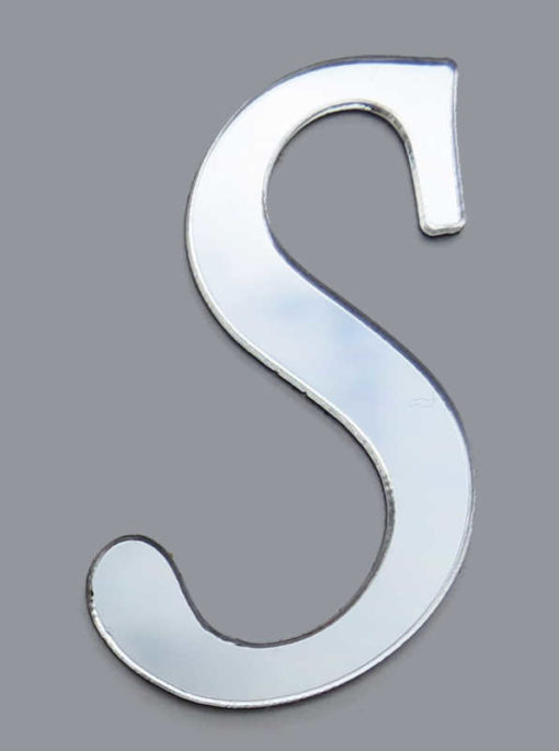 Plexiglas Buchstaben "S" Silber
