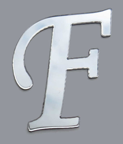 Plexiglas Buchstaben "F" Silber