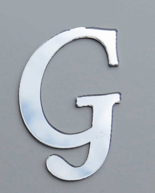 Plexiglas Buchstaben "G" Silber