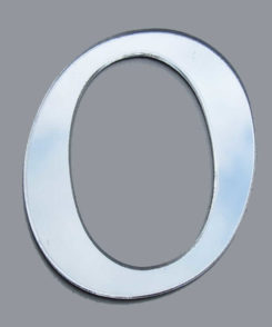 Plexiglas Buchstaben "O" Silber